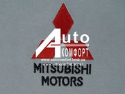Вышивка логотипа автомобиля Mitsubishi (Митсубиши)